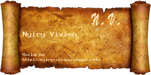 Nyiry Vivien névjegykártya